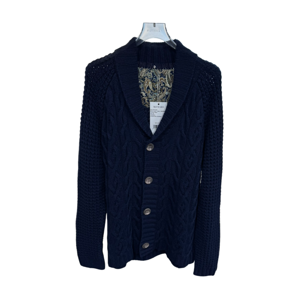 MEN'S KNIT CABLE CARDIGAN – Custom Sweaters | R027