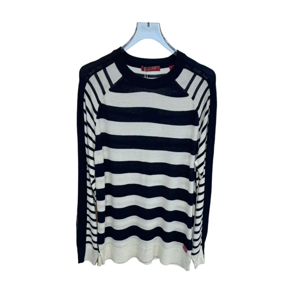 MEN'S STRIPED KNIT CREW NECK SWEATER – Custom Sweaters | R029