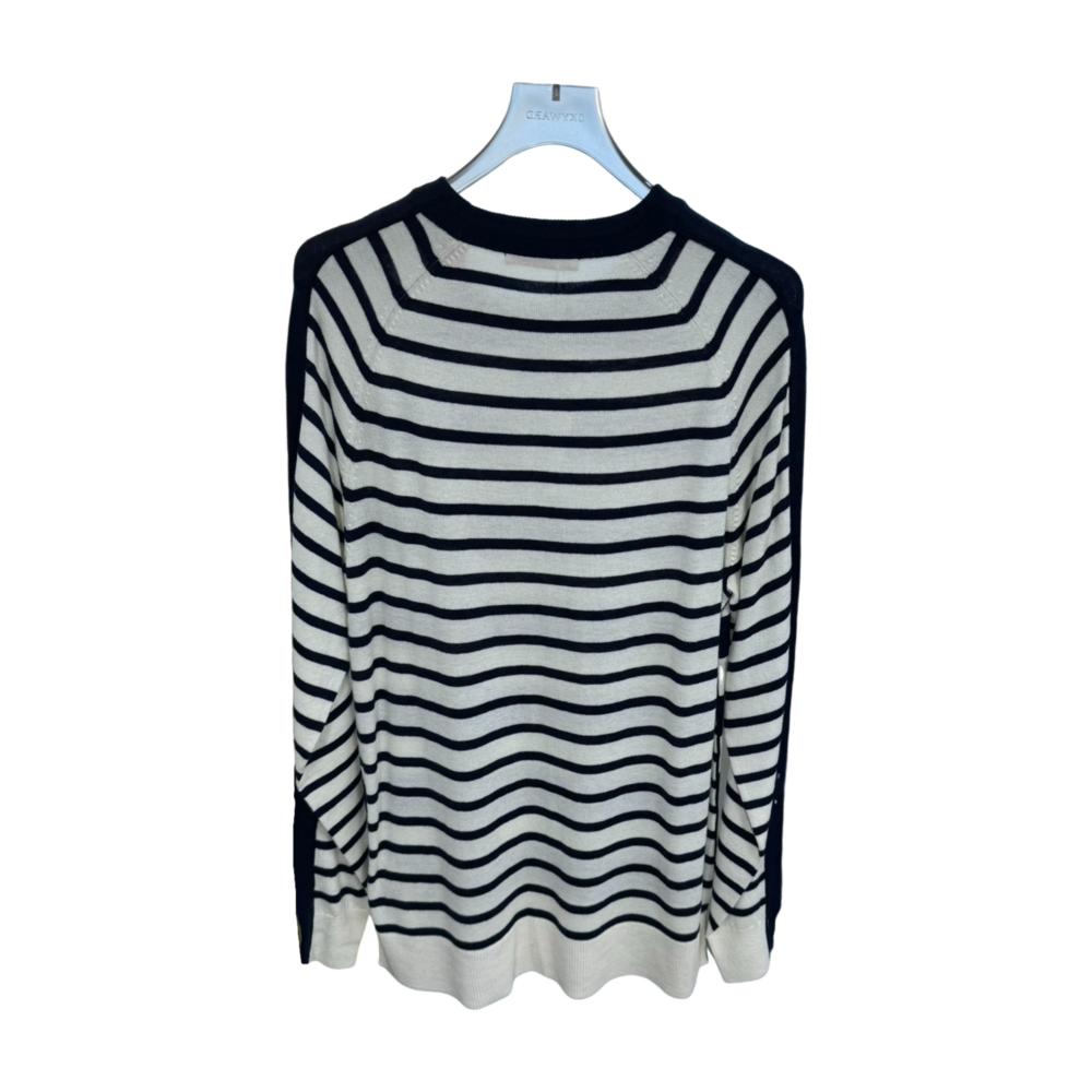 MEN'S STRIPED KNIT CREW NECK SWEATER – Custom Sweaters | R029 - Image 2