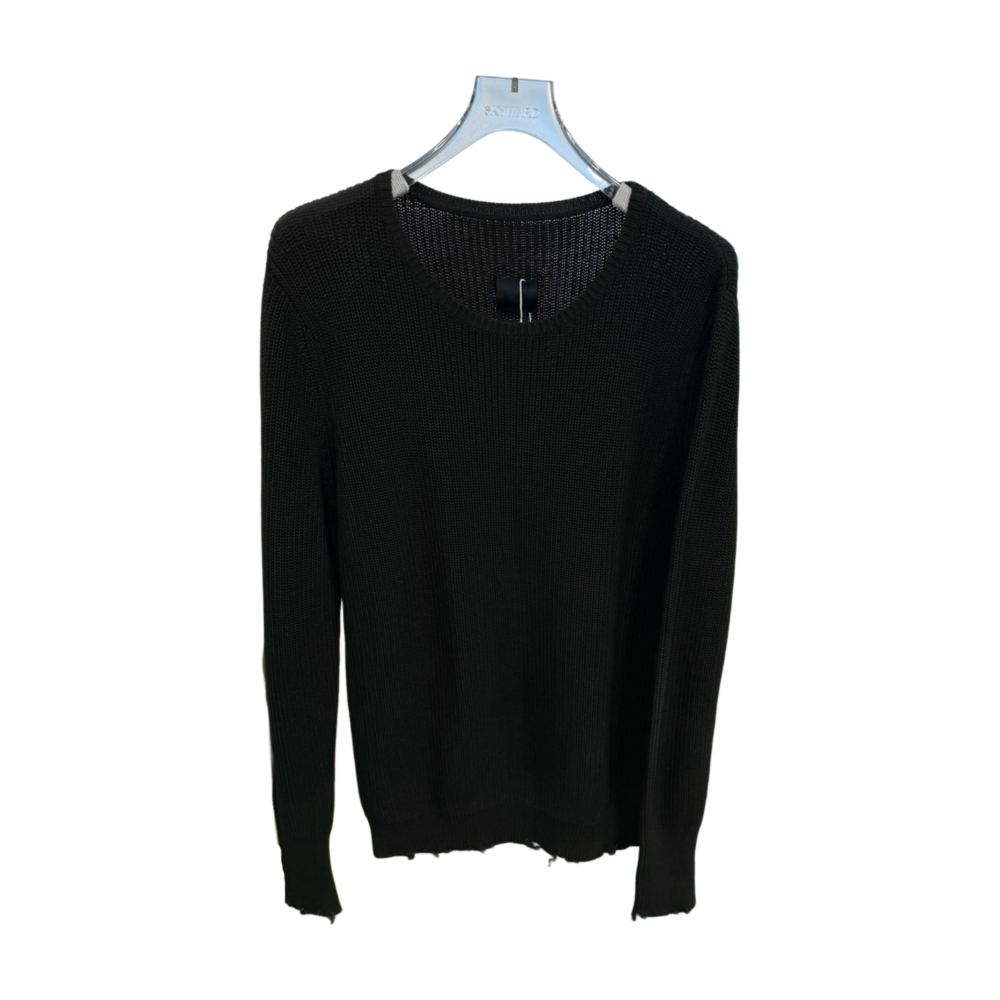 MEN'S KNIT DESTROYED CREW NECK SWEATER – Custom Sweaters | R042