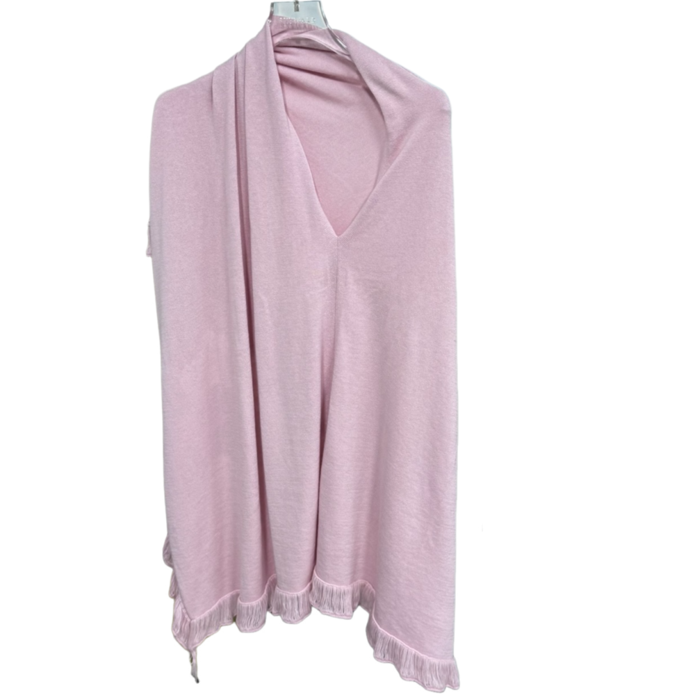 WOMEN'S KNIT FRINGED SHAWL – Custom Sweaters | R051