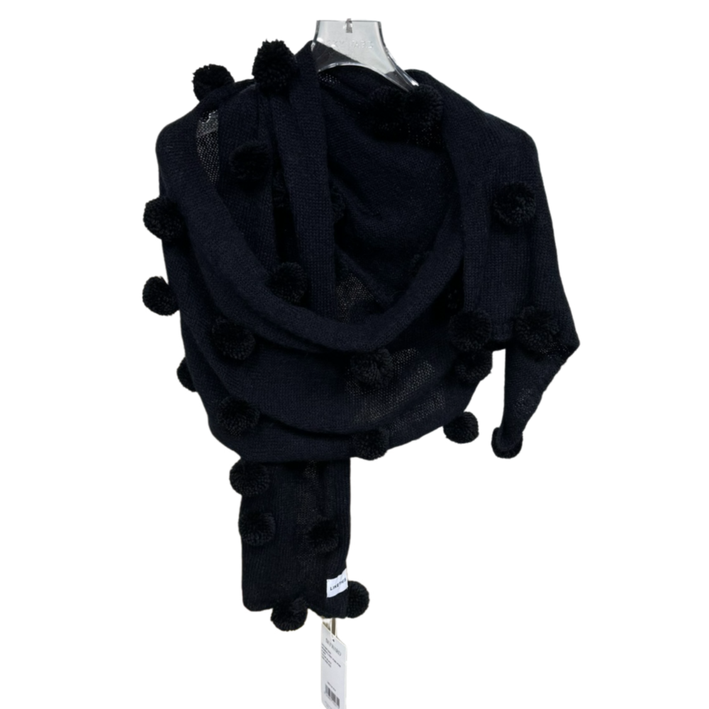 WOMEN'S KNIT POM-POM SCARF – Custom Sweaters | R054