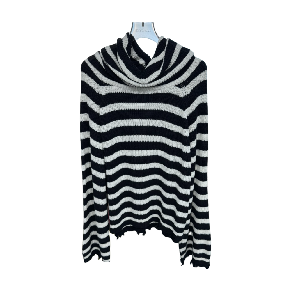 WOMEN'S KNIT DESTROYED PULLOVER – Custom Sweaters | R093