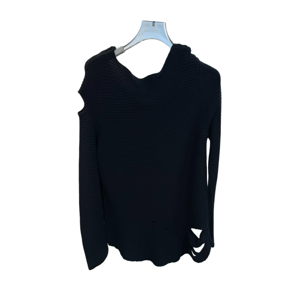 WOMEN'S KNIT DESTROYED PULLOVER – Custom Sweaters | R103 - Image 2