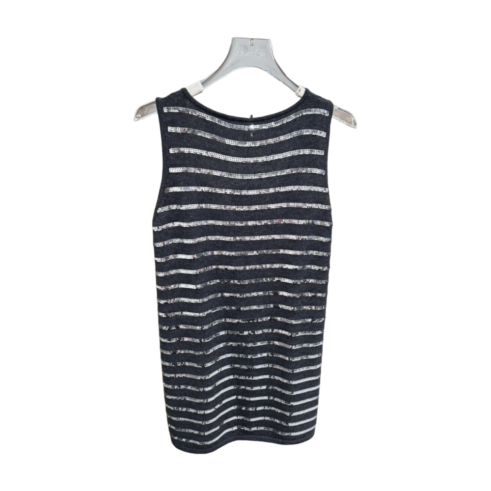 WOMEN'S SEQUIN KNIT VEST – Custom Sweaters | R127 - Image 2