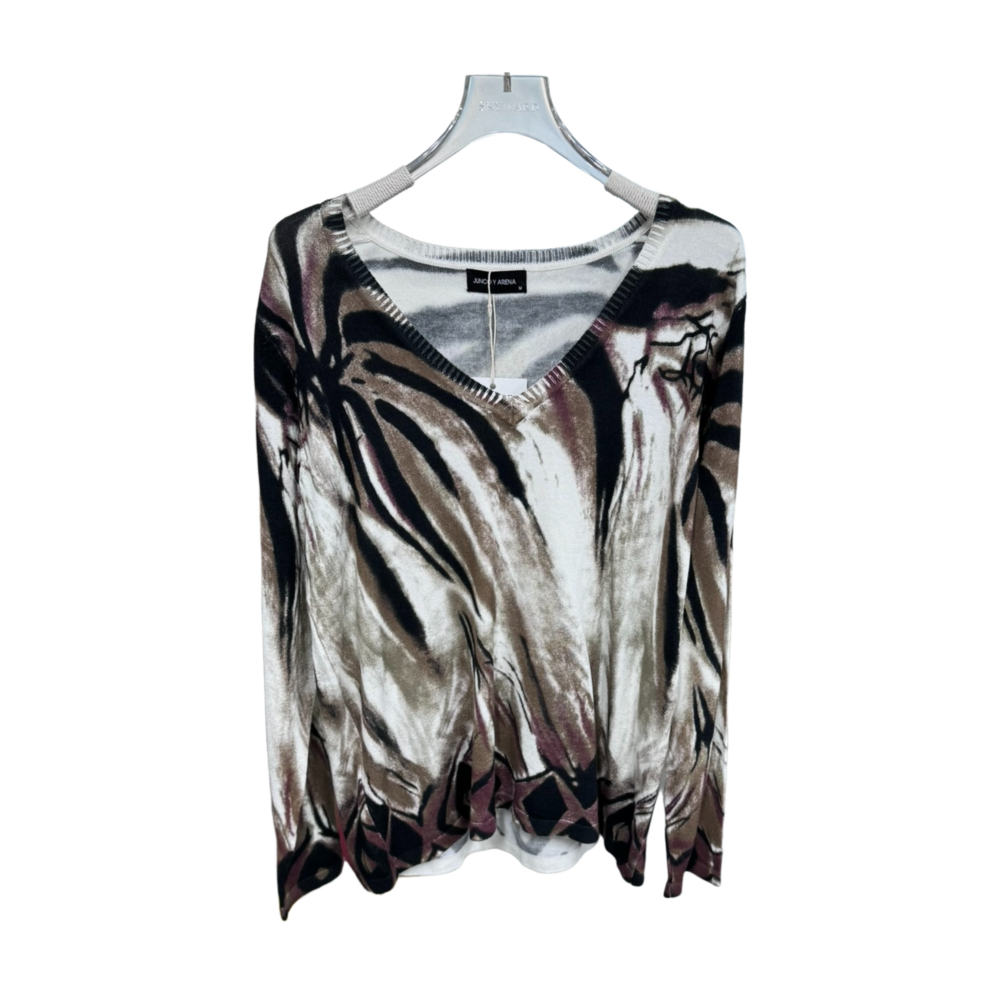WOMEN'S KNIT V-NECK SWEATER– Custom Sweaters | R147