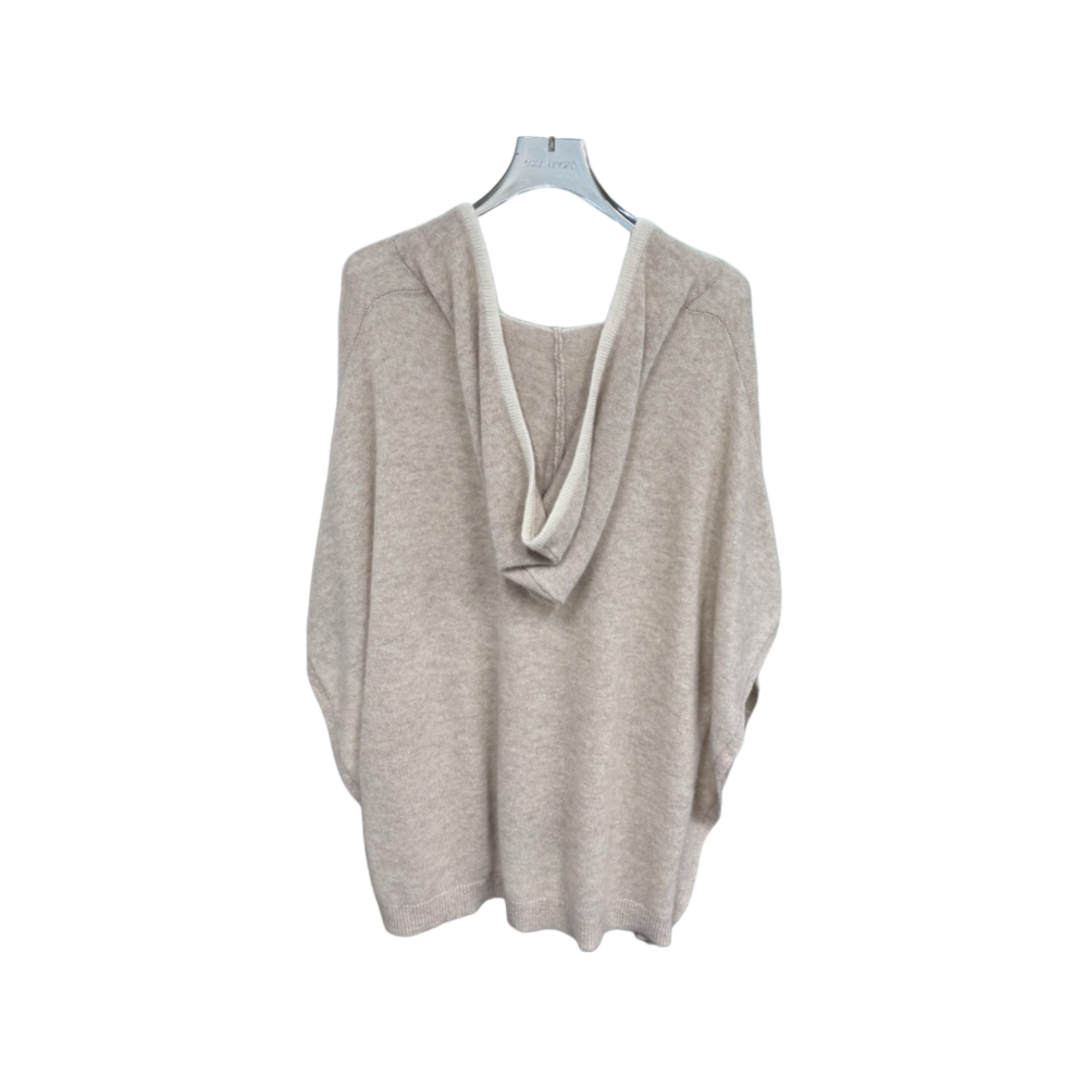 WOMEN'S HOODED KNIT CAPE – Custom Sweaters | R173 - Image 2