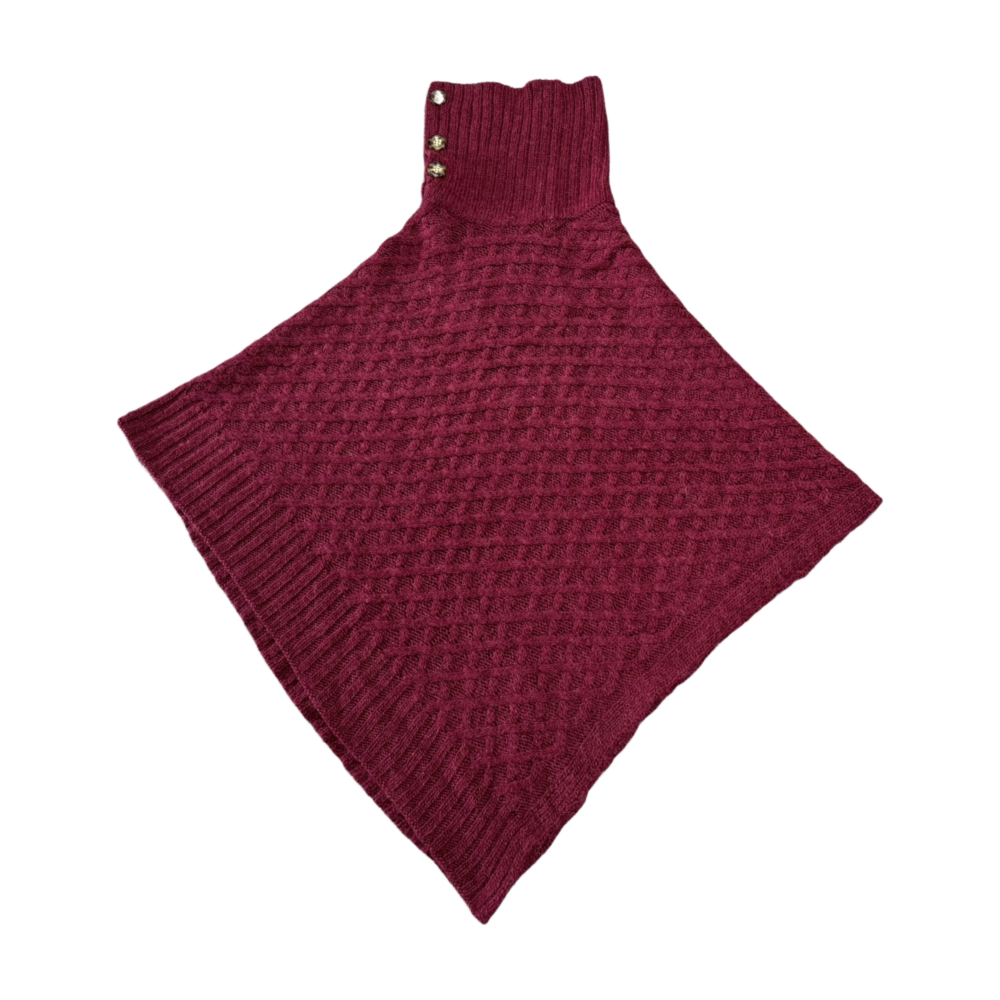 WOMEN'S KNIT CAPE – Custom Sweaters | R244 - Image 2
