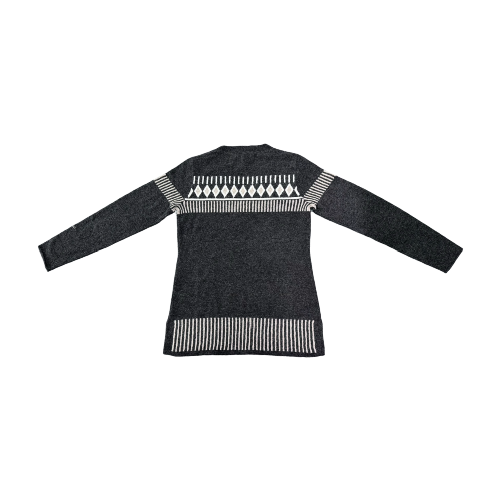 WOMEN'S KNIT V-NECK SWEATER – Custom Sweaters | R336 - Image 2