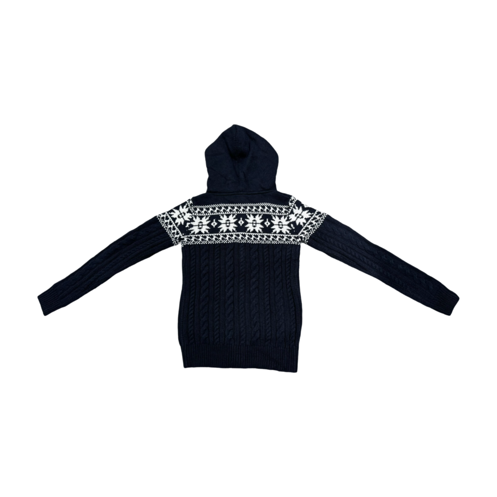 WOMEN'S KNIT HOODED ZIP CARDIGAN – Custom Sweaters | R378 - Image 2