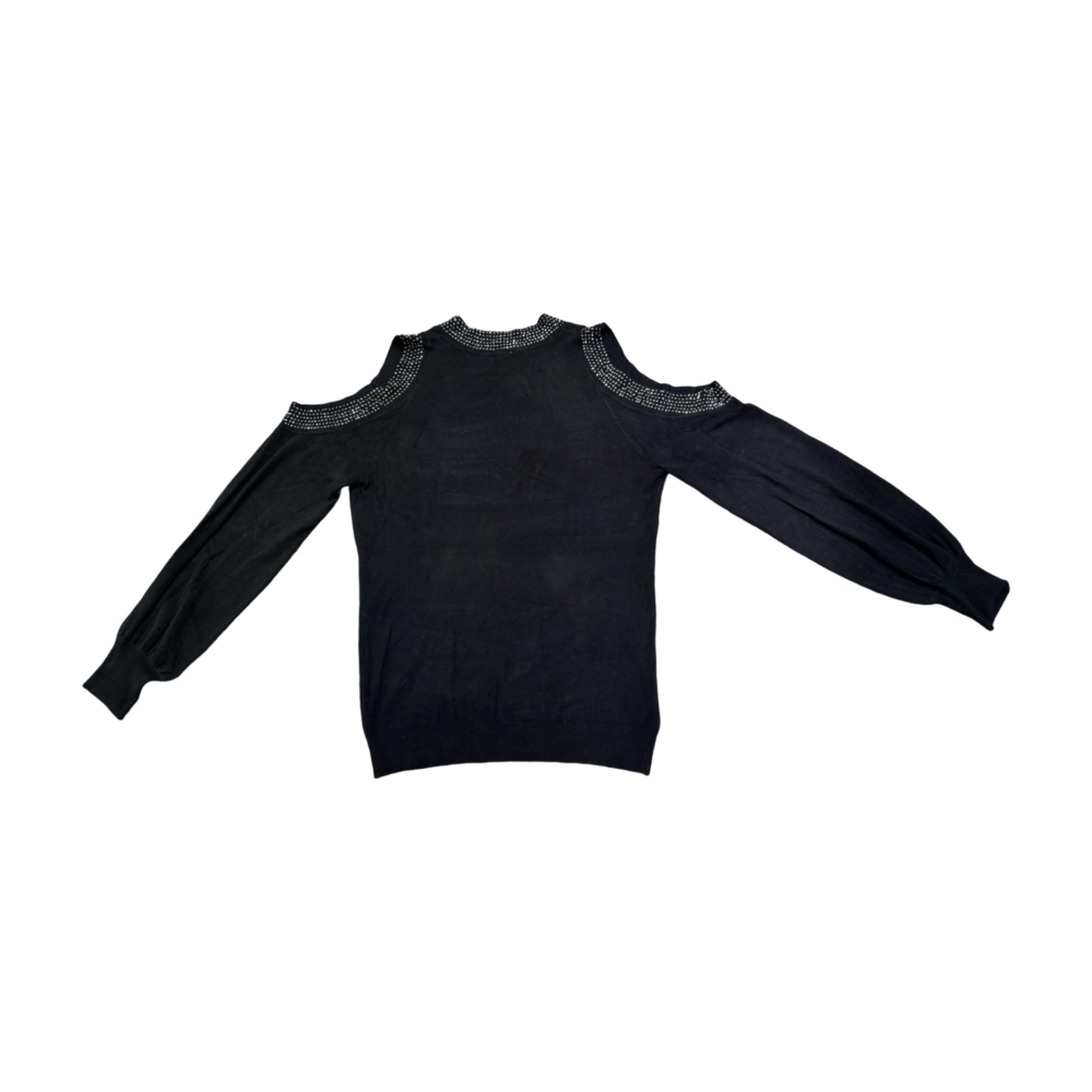 WOMEN'S KNIT V-NECK SWEATER – Custom Sweaters | R440 - Image 2