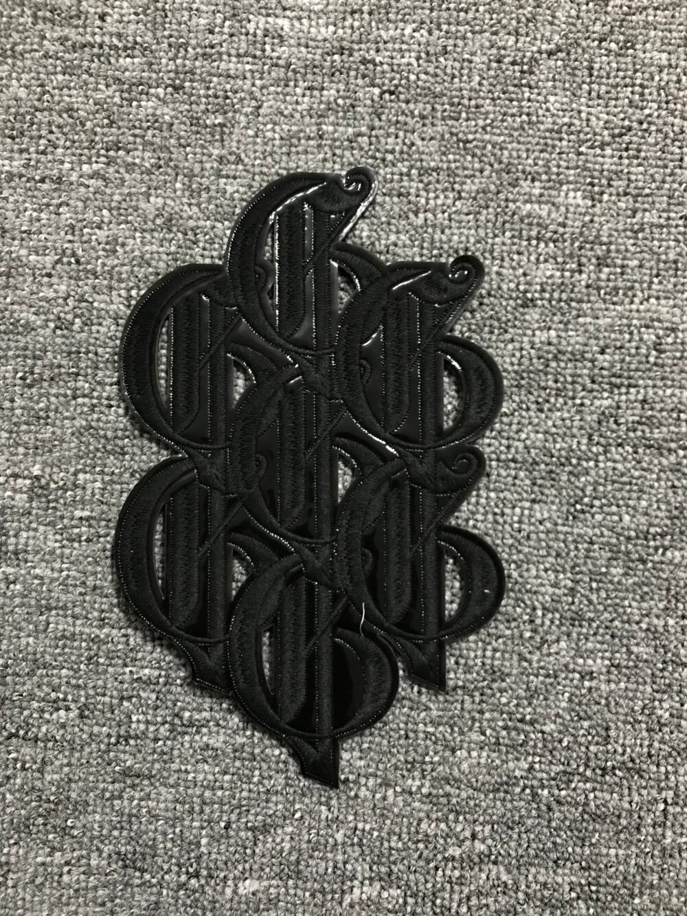 Black Vinyl Patch R101 – Custom Embroidery Patches for Streetwear Brands