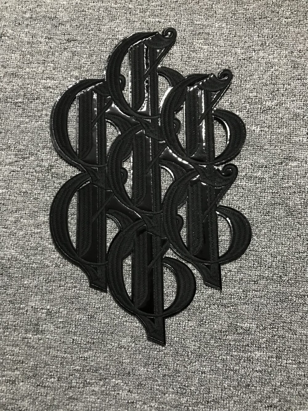 Black Vinyl Patch R106 – Custom Embroidery Patches for Streetwear Brands