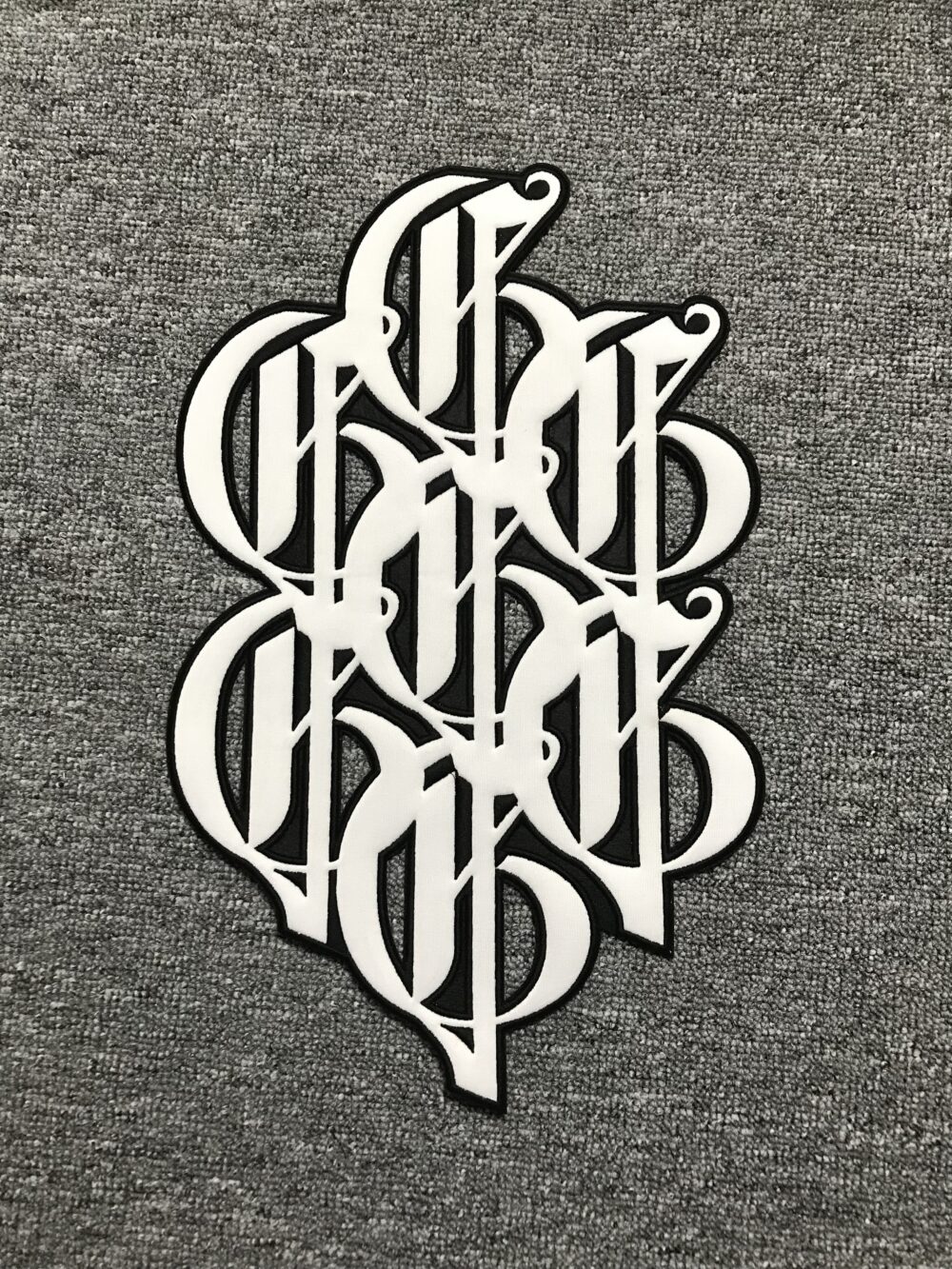 White Puff Patch R108 – Custom Embroidery Patches for Streetwear Brands