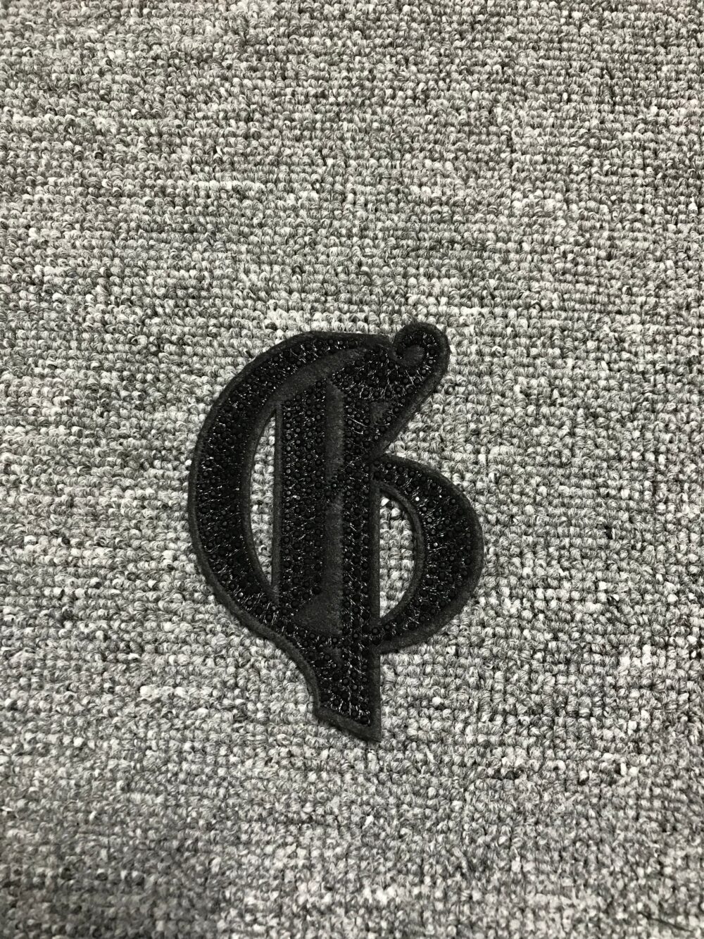 Black Studded Patch R110 – Custom Embroidery Patches for Streetwear Brands