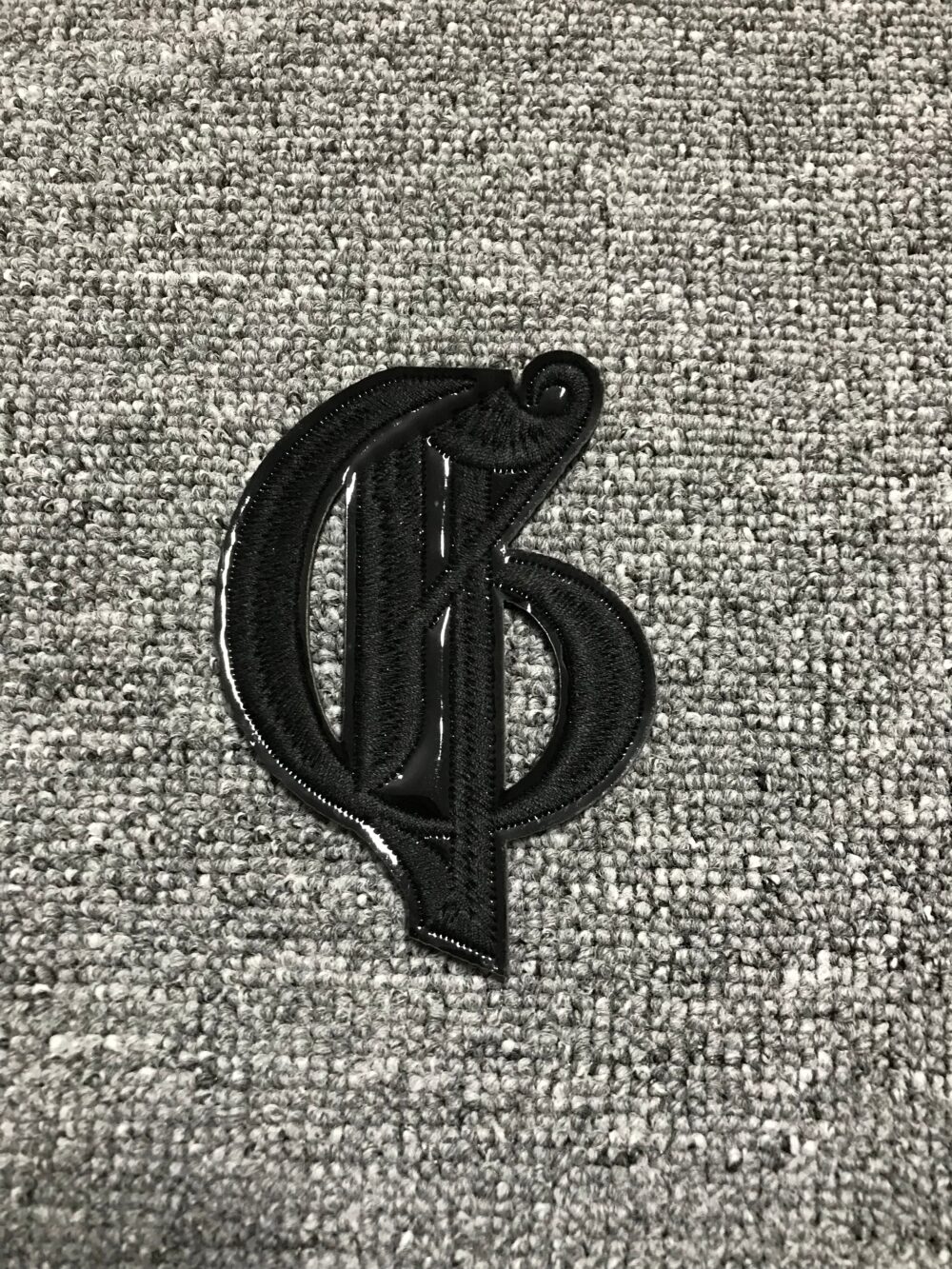 Black Vinyl Patch R111 – Custom Embroidery Patches for Streetwear Brands