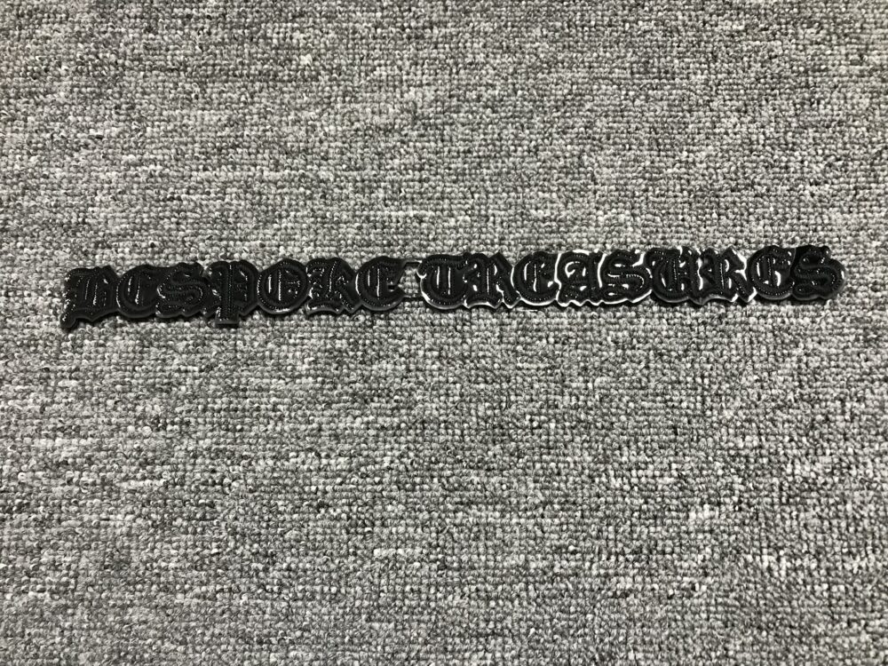Black Vinyl Patch R126 – Custom Embroidery Patches for Streetwear Brands