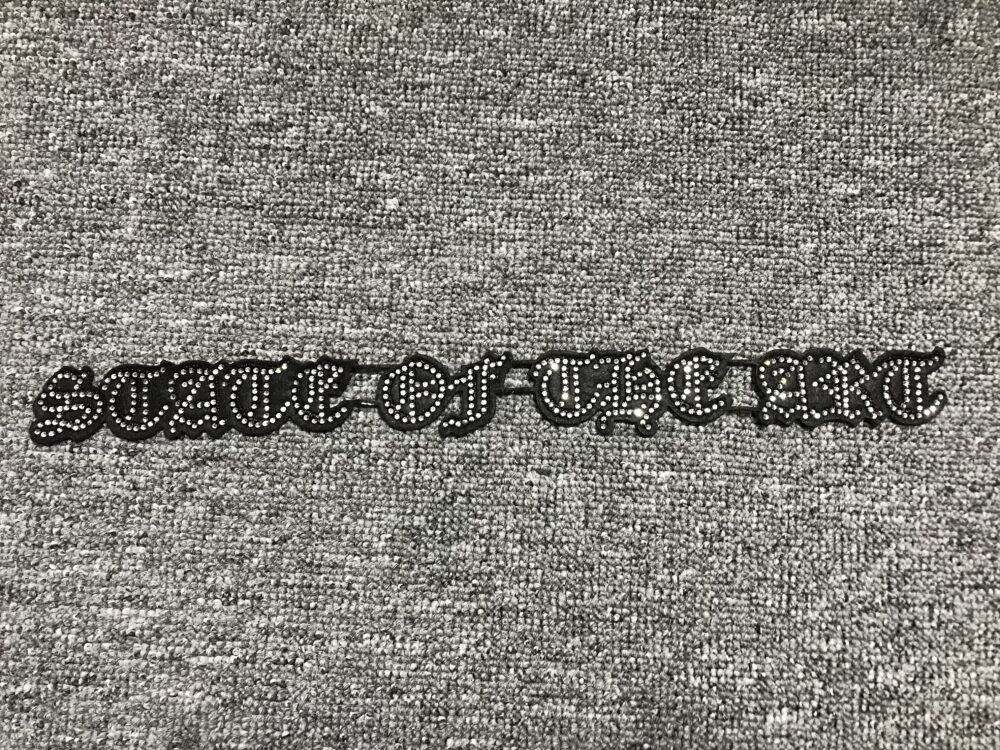 Silver Studded Patch R132 – Custom Embroidery Patches for Streetwear Brands