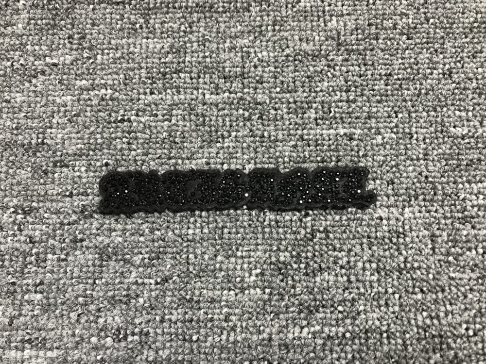 Black Studded Patch R135 – Custom Embroidery Patches for Streetwear Brands