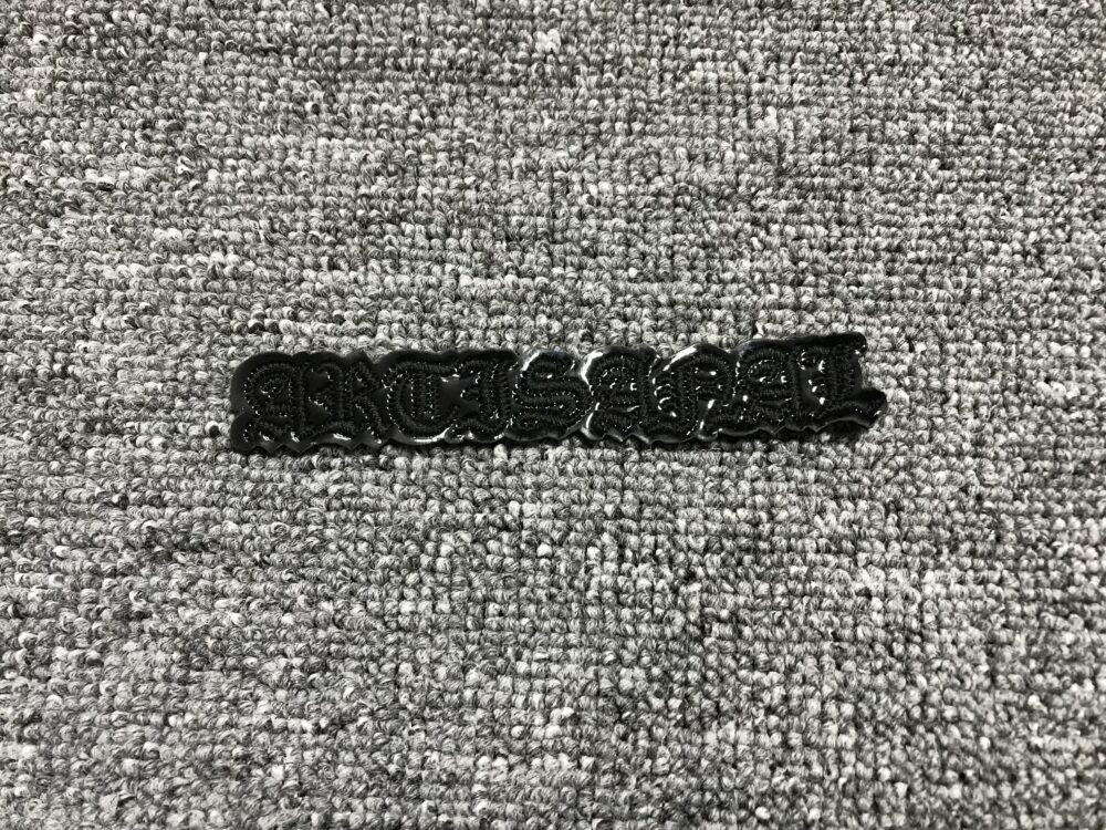 Black Vinyl Patch R136 – Custom Embroidery Patches for Streetwear Brands