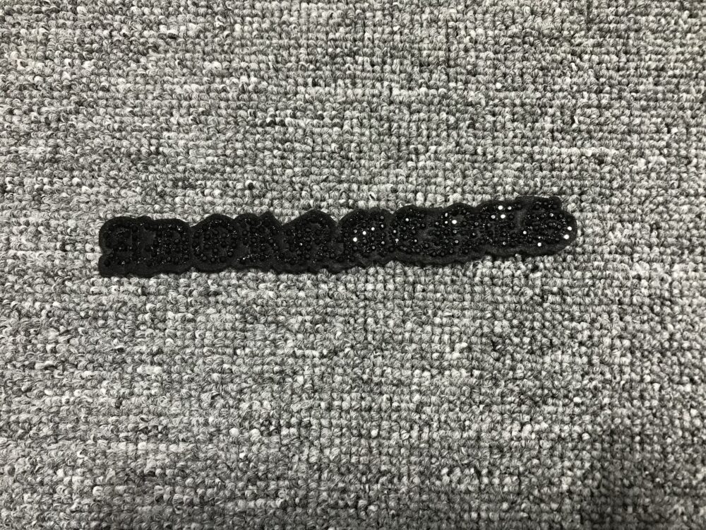 Black Studded Patch R140 – Custom Embroidery Patches for Streetwear Brands
