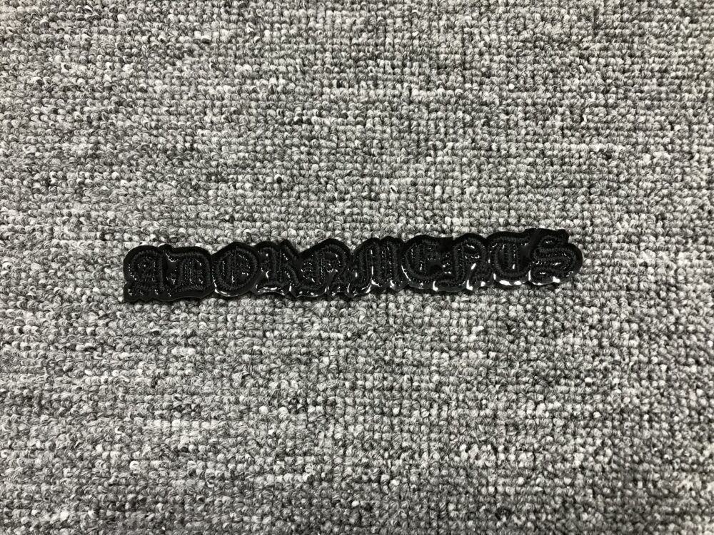 Black Vinyl Patch R141 – Custom Embroidery Patches for Streetwear Brands