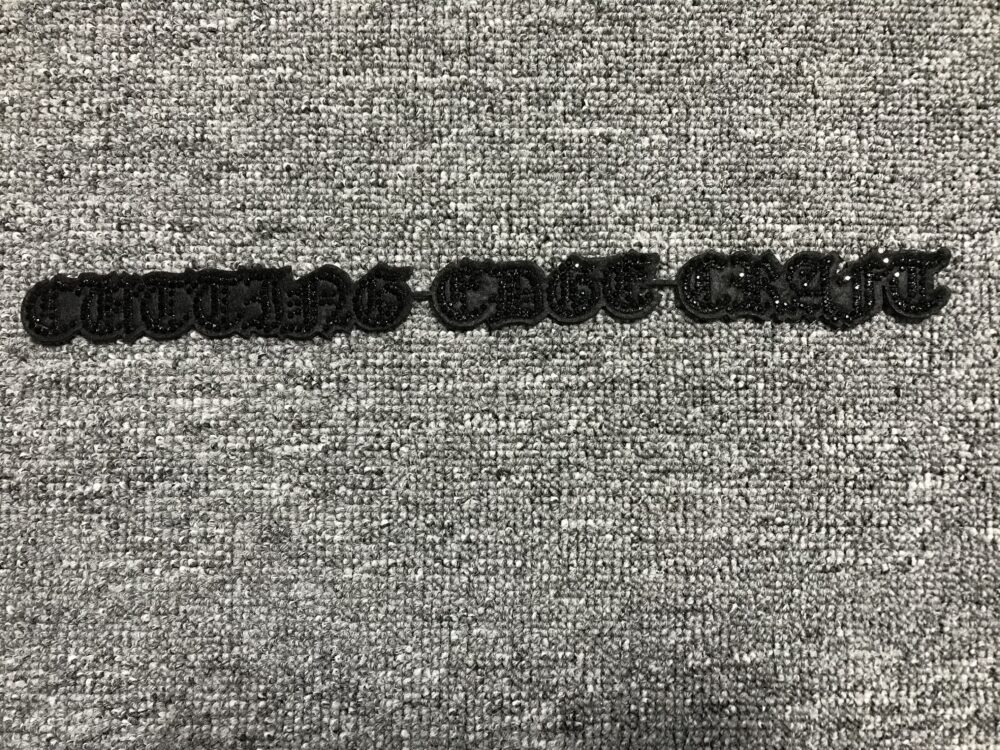 Black Studded Patch R145 – Custom Embroidery Patches for Streetwear Brands