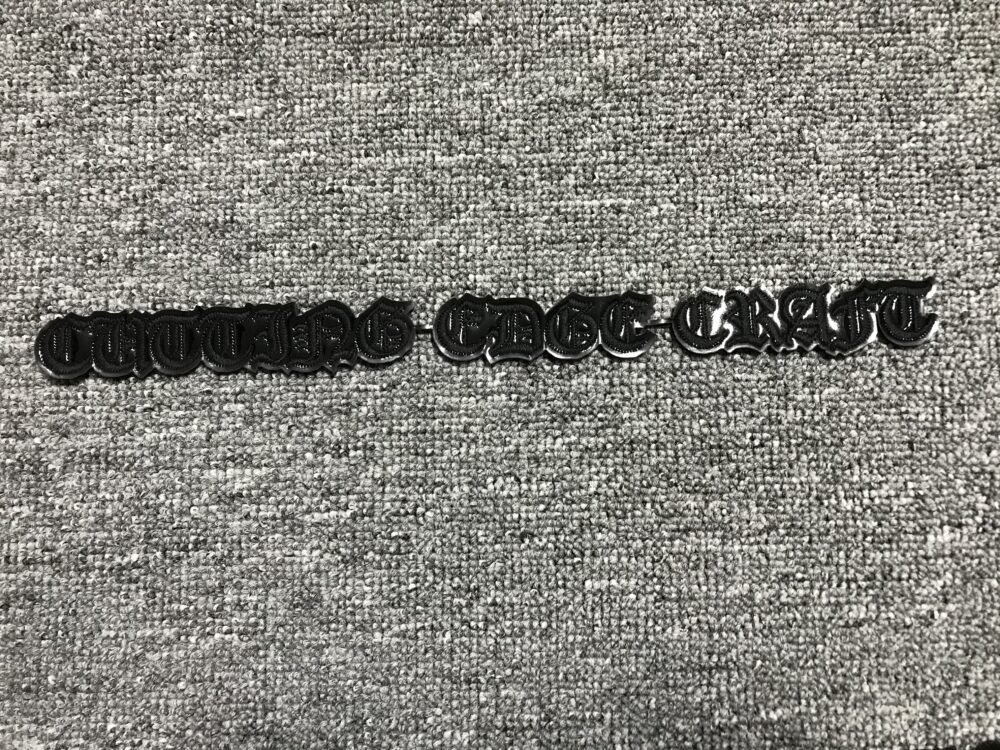 Black Vinyl Patch R146 – Custom Embroidery Patches for Streetwear Brands
