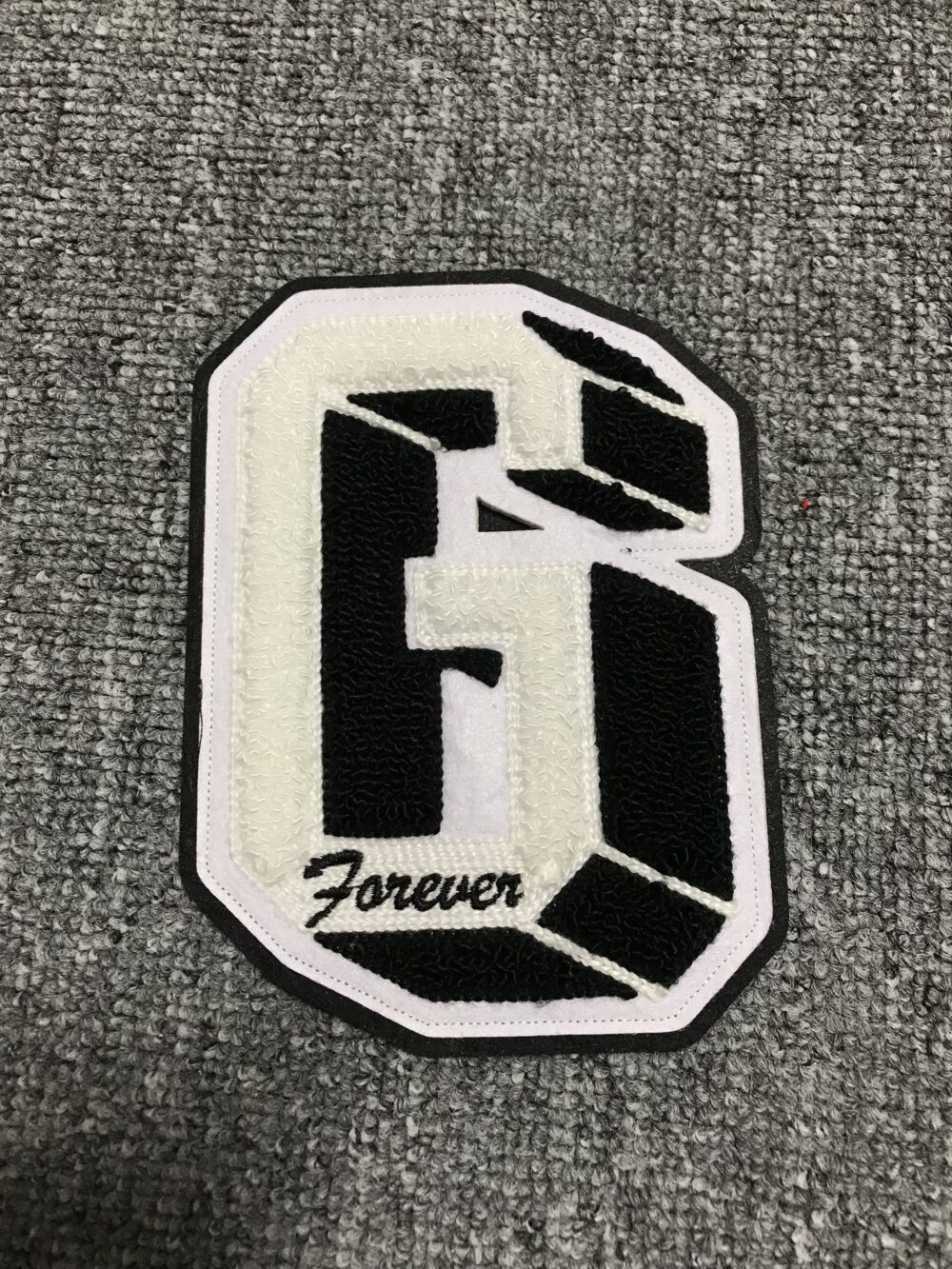White Varsity Patch R150 – Custom Embroidery Patches for Streetwear Brands