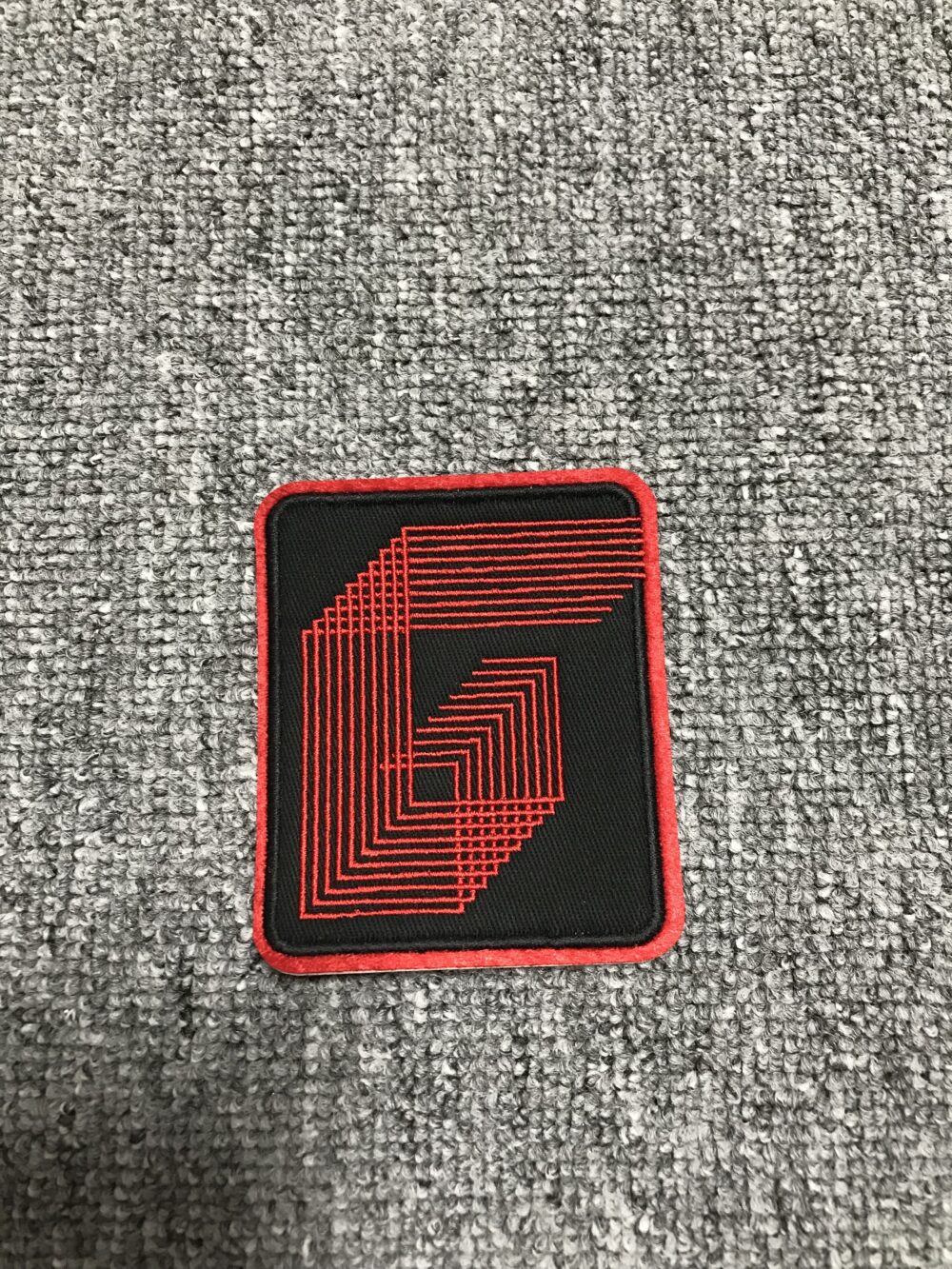 Red Linear Patch R156 – Custom Embroidery Patches for Streetwear Brands