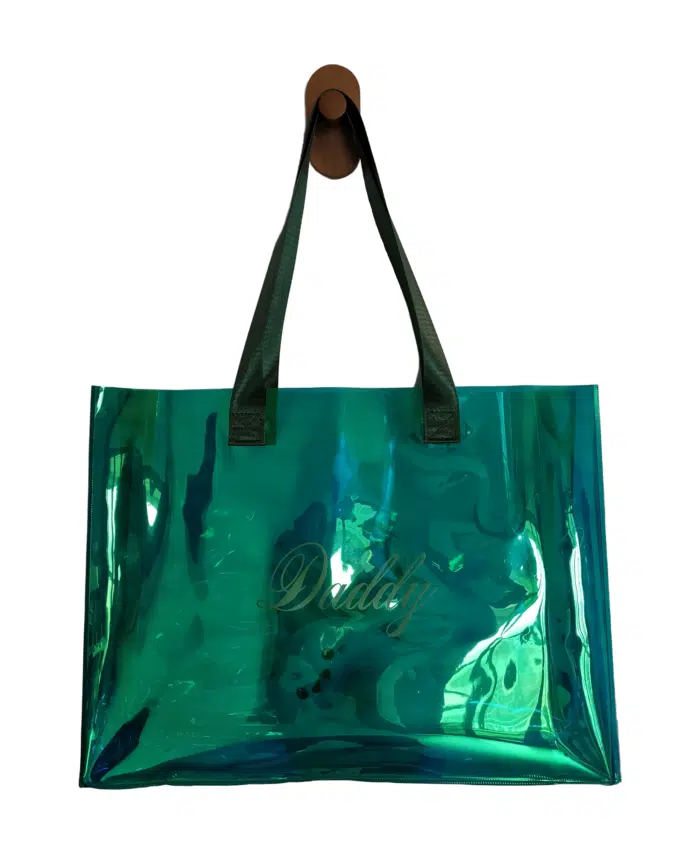 Carry tote for clothing brand merchandise