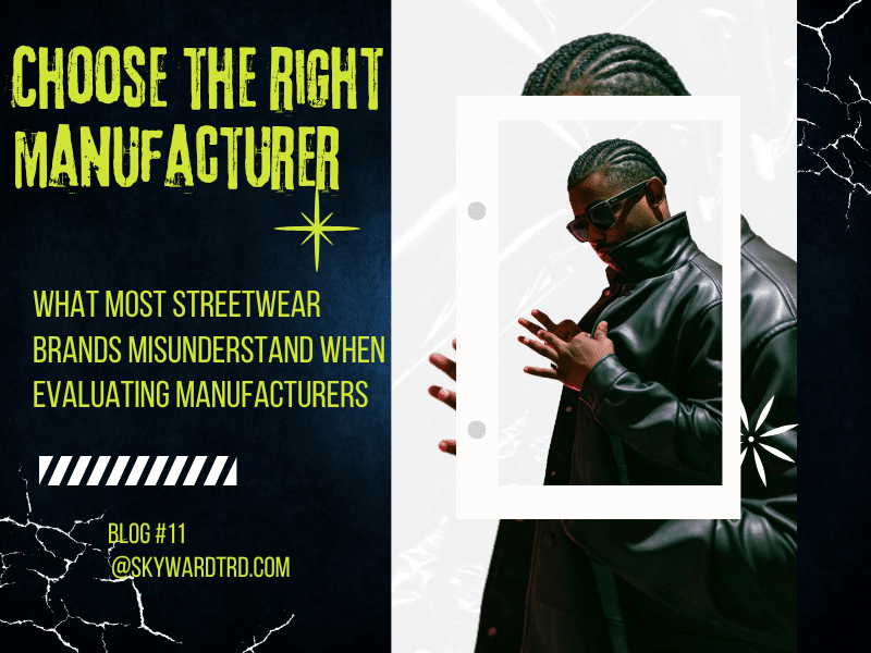 streetwear brand evaluating a clothing manufacturer and choosing the right streetwear manufacturer.