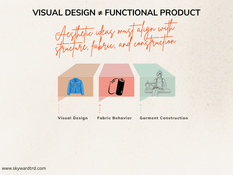 Streetwear garment construction issues explained through visual design, fabric behavior, and product development process.